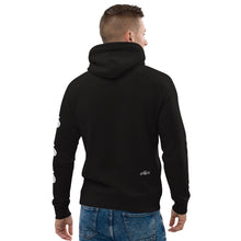 Charger l'image dans la galerie, Pull à capuche noir avec logo blanc unisexe