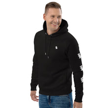 Charger l'image dans la galerie, Pull à capuche noir avec logo blanc unisexe