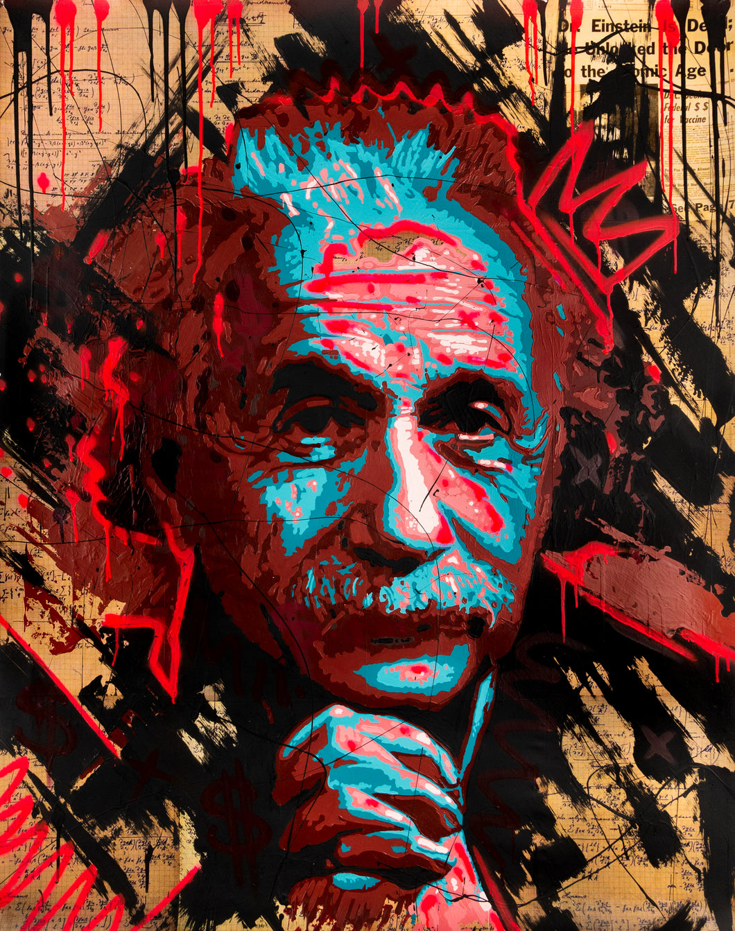 Albert Einstein Pop Art Original